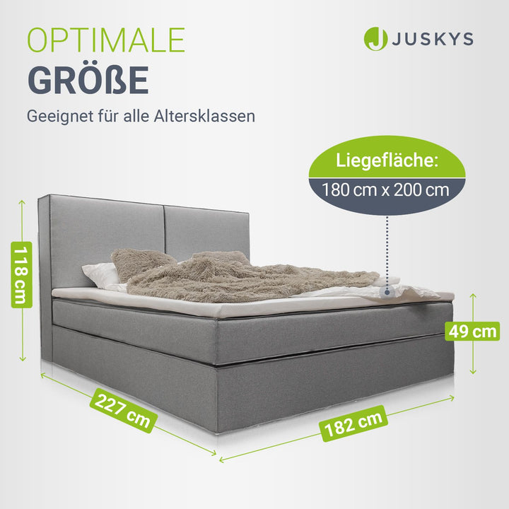 Boxspringbett Detroit - Chenille-Stoff