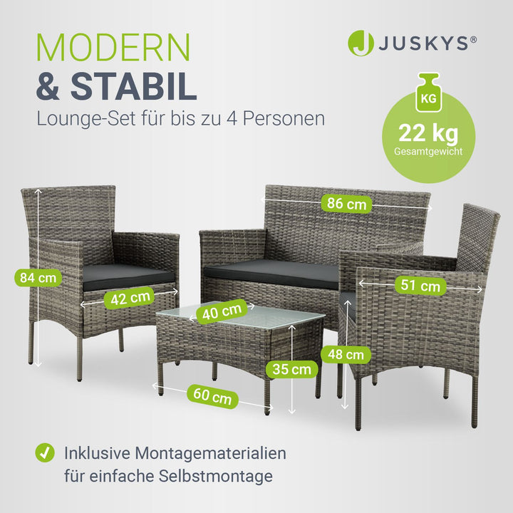 Polyrattan Sitzgruppe Fort Myers