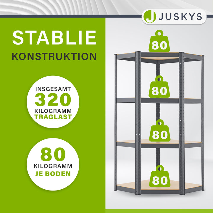 Eckregal Corner Easy 160 x 75 x 40-75 cm