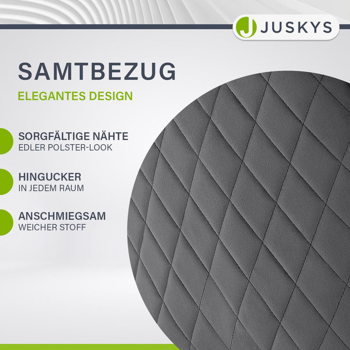 Esszimmerstuhl drehbar mit Samt Clyde