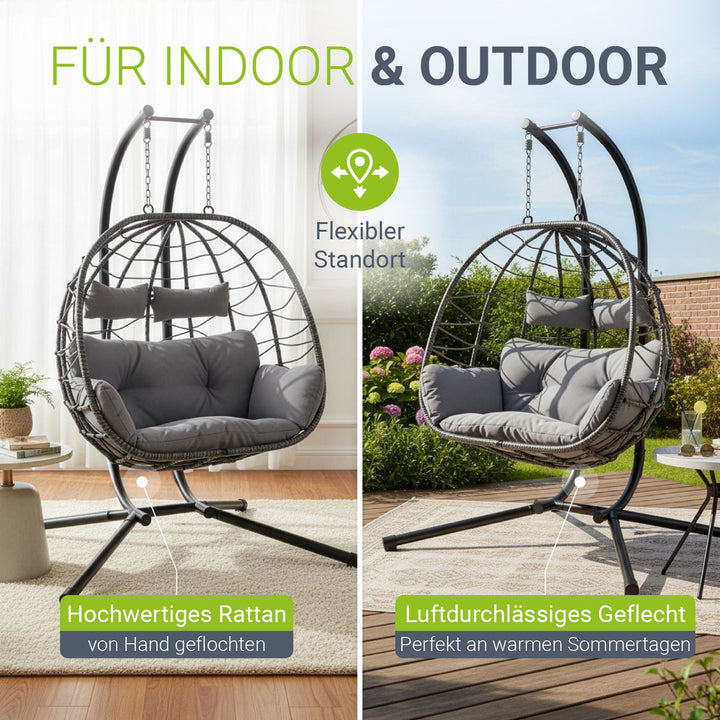 Polyrattan Doppelhängesessel Aria