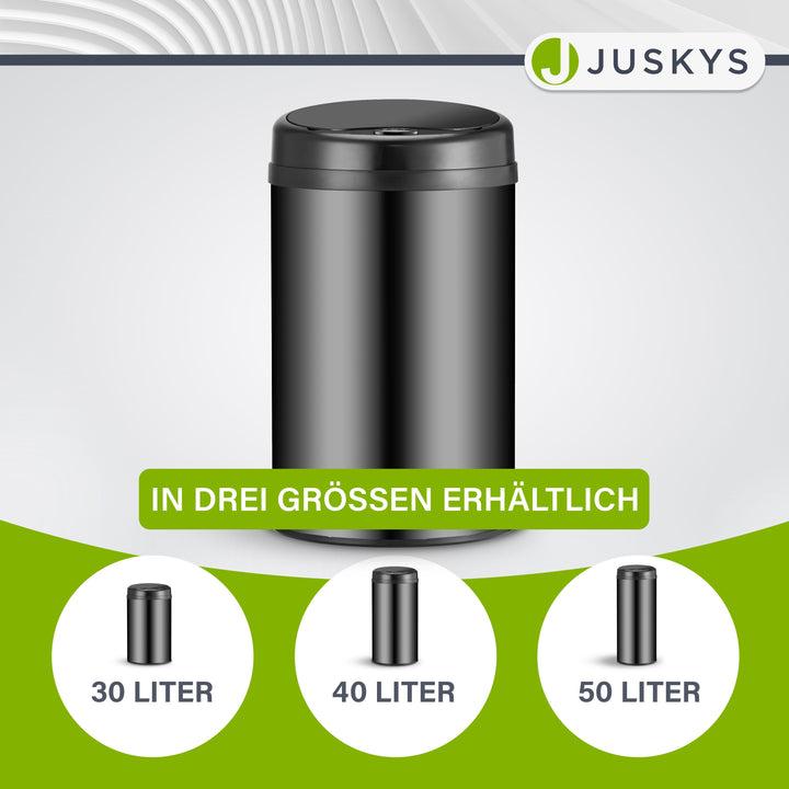 Runder Mülleimer mit Sensor