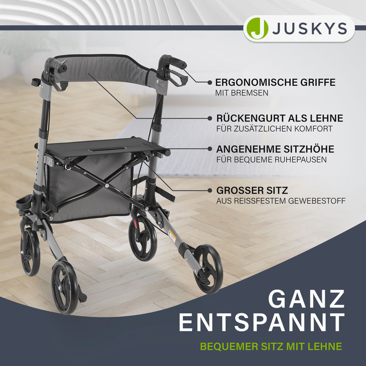 Aluminium Rollator Vital mit Sitz