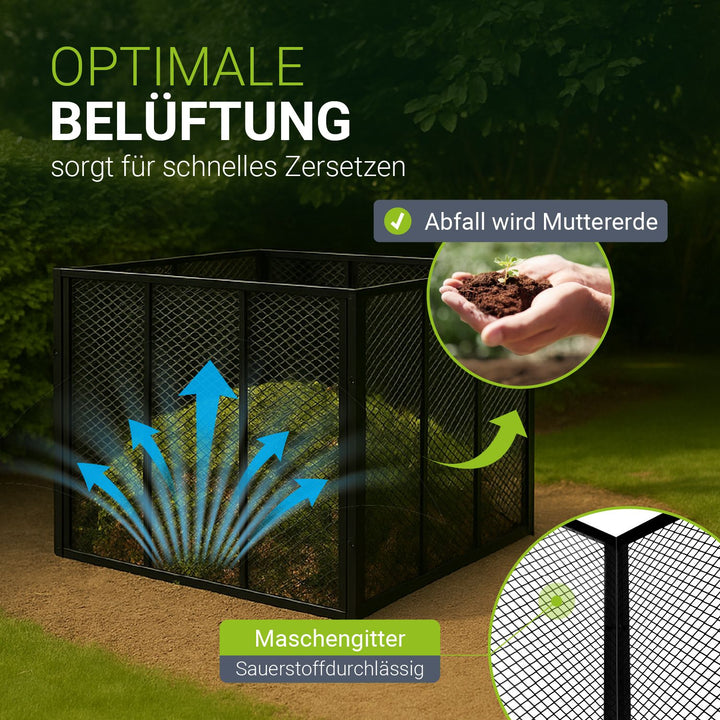 Metall Komposter für Gartenabfälle