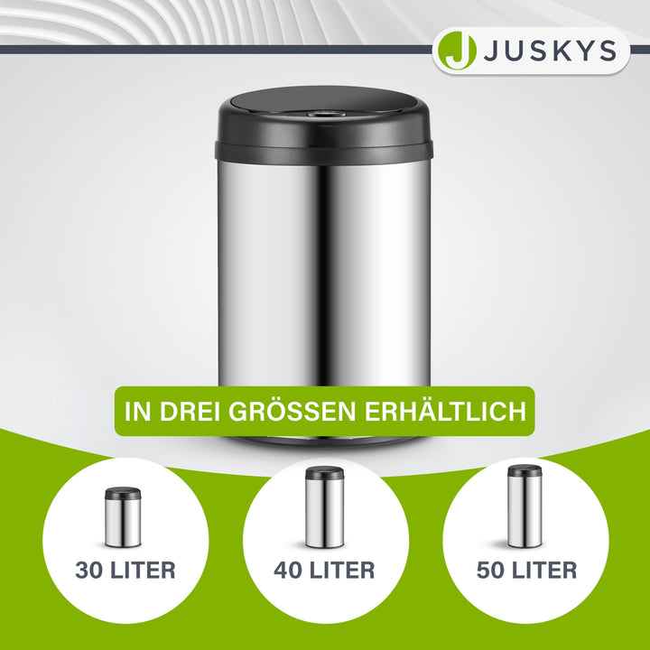 Runder Mülleimer mit Sensor
