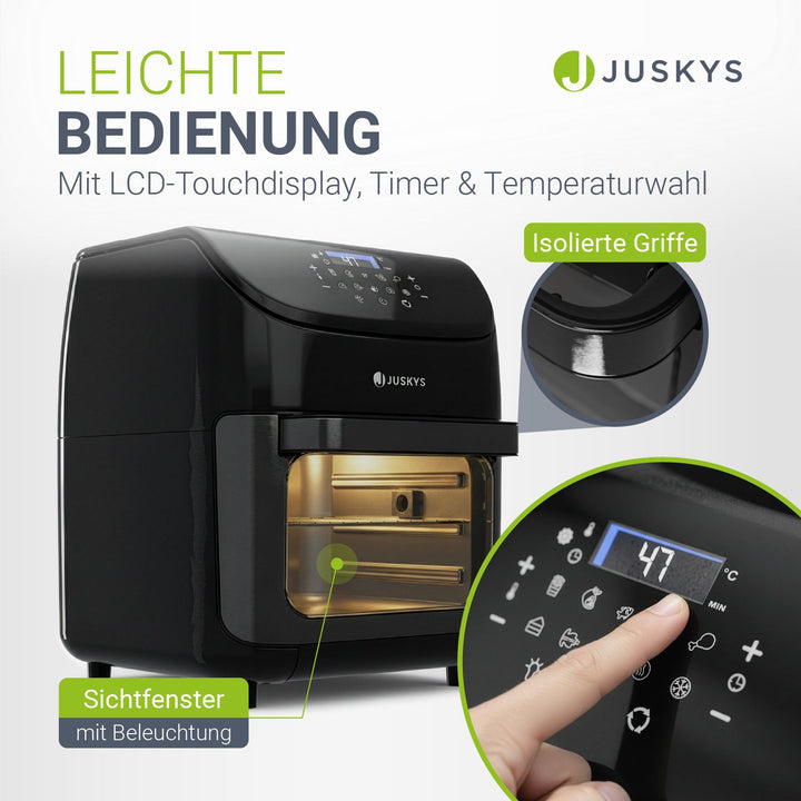 Heißluftfritteuse 12L mit 10 Programmen