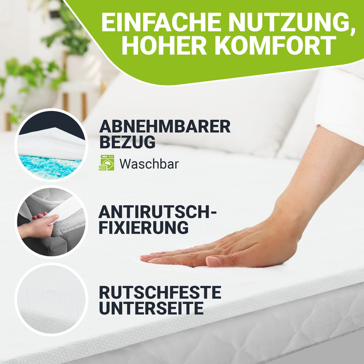 Orthopädischer Matratzentopper aus Memoryschaum