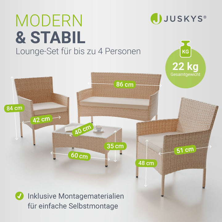 Polyrattan Sitzgruppe Fort Myers