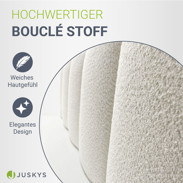 Boxspringbett Manitoba - Bouclé-Stoff