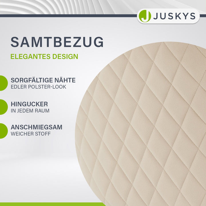 Esszimmerstuhl drehbar mit Samt Clyde