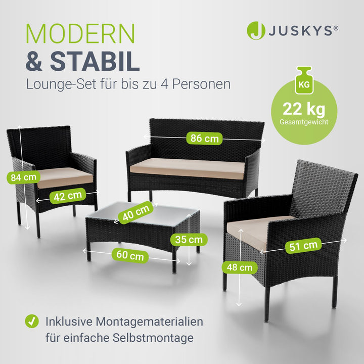 Polyrattan Sitzgruppe Fort Myers