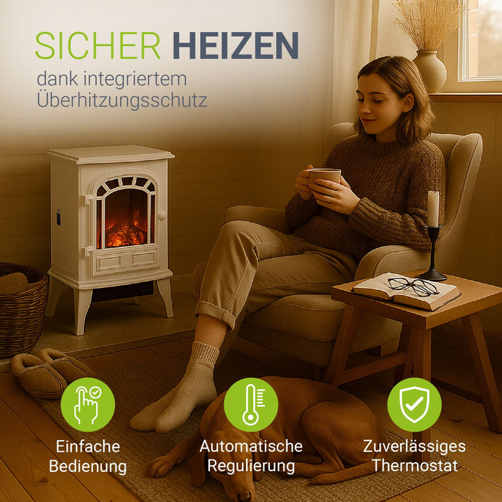 Elektrokamin 2000W mit Flammeneffekt