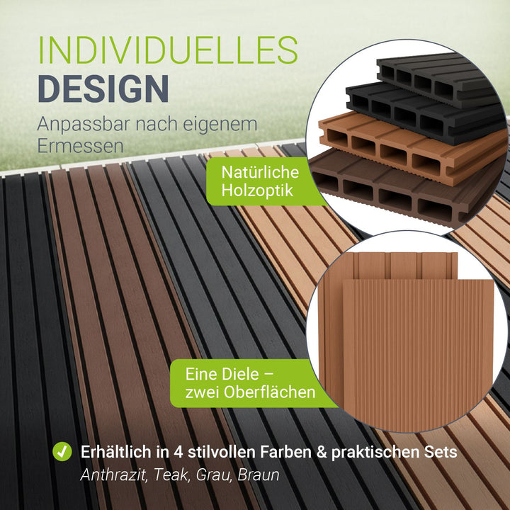 WPC Terrassendielen in Teak