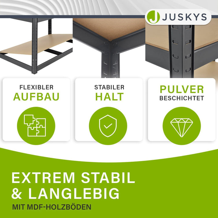 Lagerregal Basic 2er bis 8er Set 180 x 90 x 40 cm