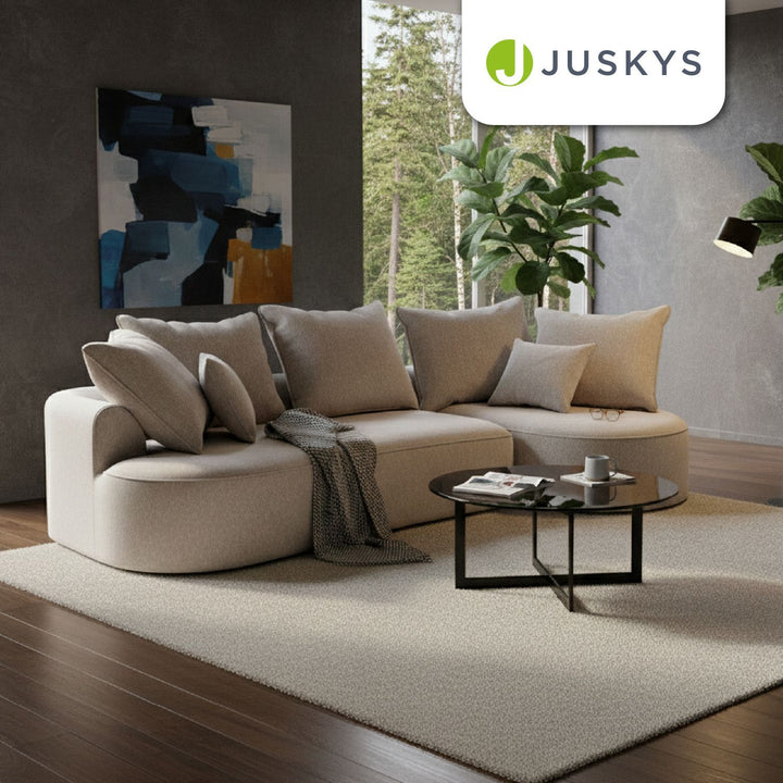 Sofa Tirano mit Ottomane & Dekokissen