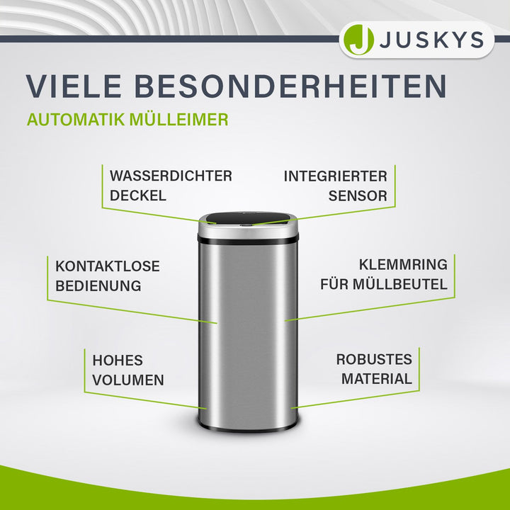 Rechteckiger Mülleimer mit Sensor