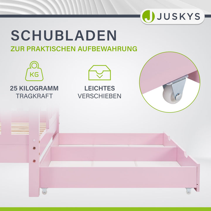 Kinderbett Marli 90 x 200 cm mit Bettkasten