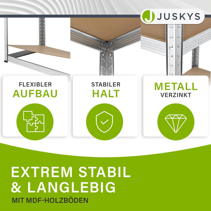 Lagerregal Basic 2er bis 8er Set 180 x 90 x 40 cm