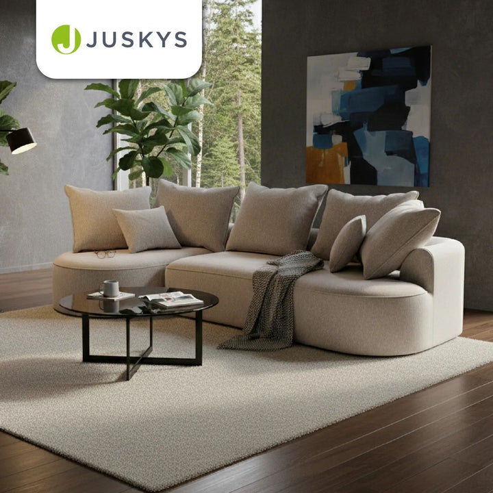 Sofa Tirano mit Ottomane & Dekokissen