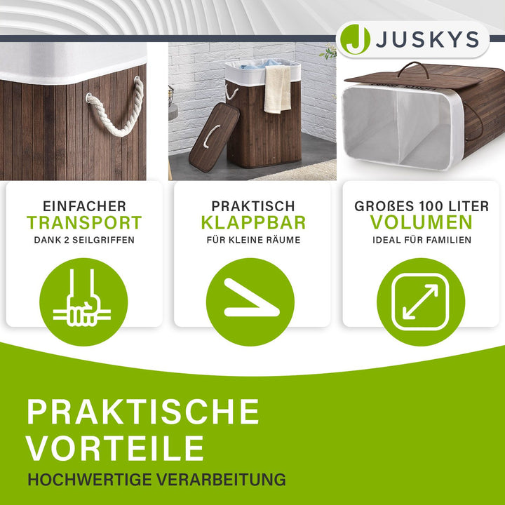 Bambus Wäschekorb Curly