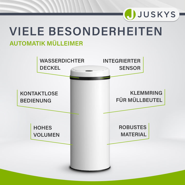 Runder Mülleimer mit Sensor