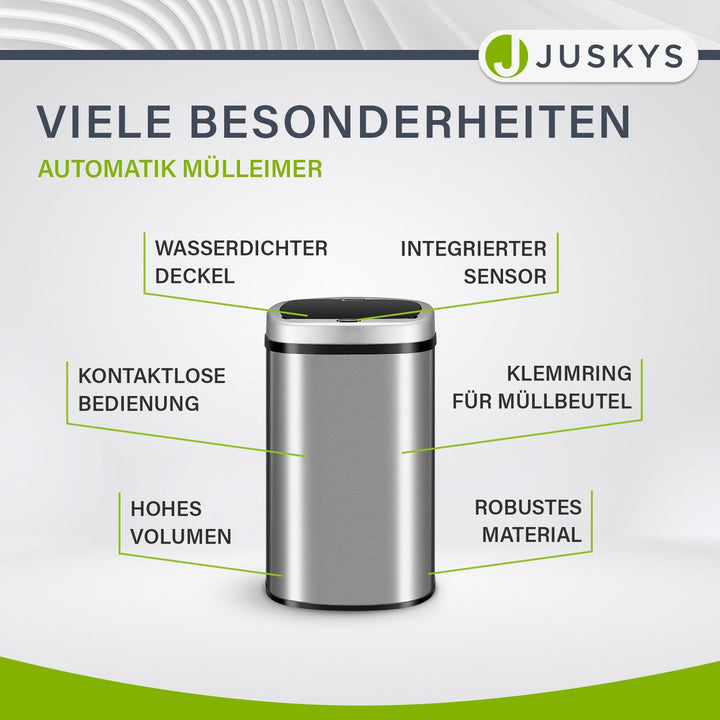 Rechteckiger Mülleimer mit Sensor