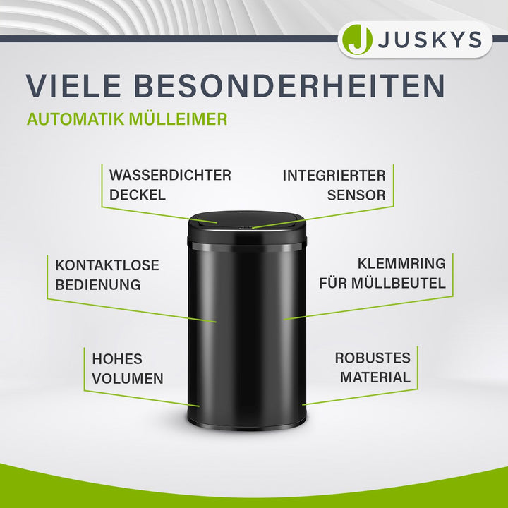 Rechteckiger Mülleimer mit Sensor