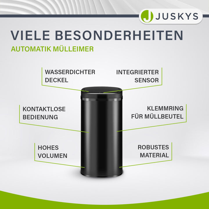 Rechteckiger Mülleimer mit Sensor