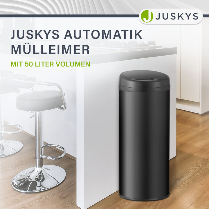 Runder Mülleimer mit Sensor