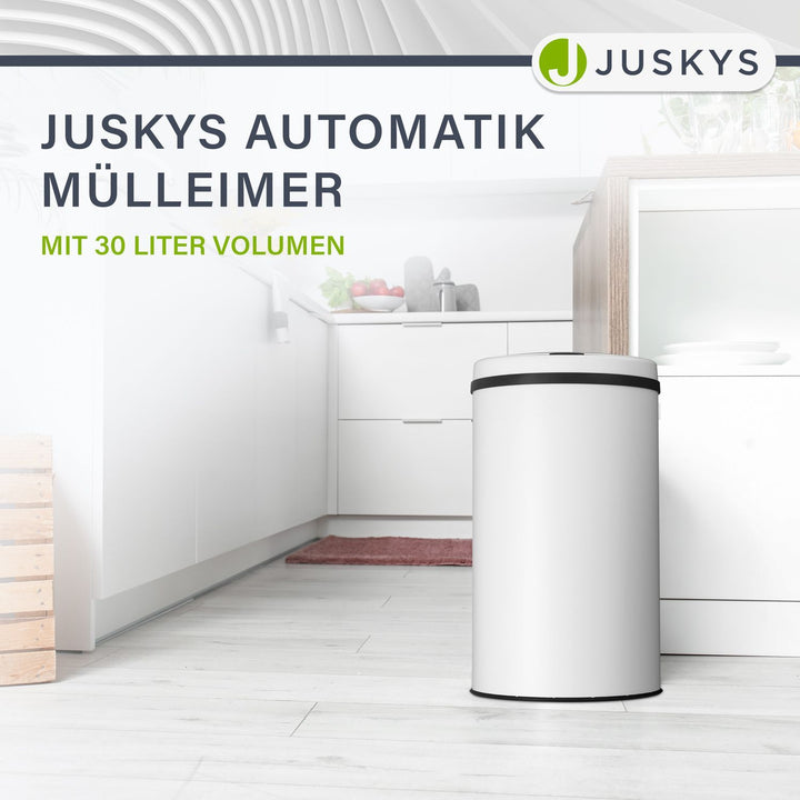 Runder Mülleimer mit Sensor