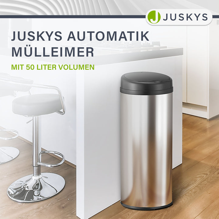 Runder Mülleimer mit Sensor