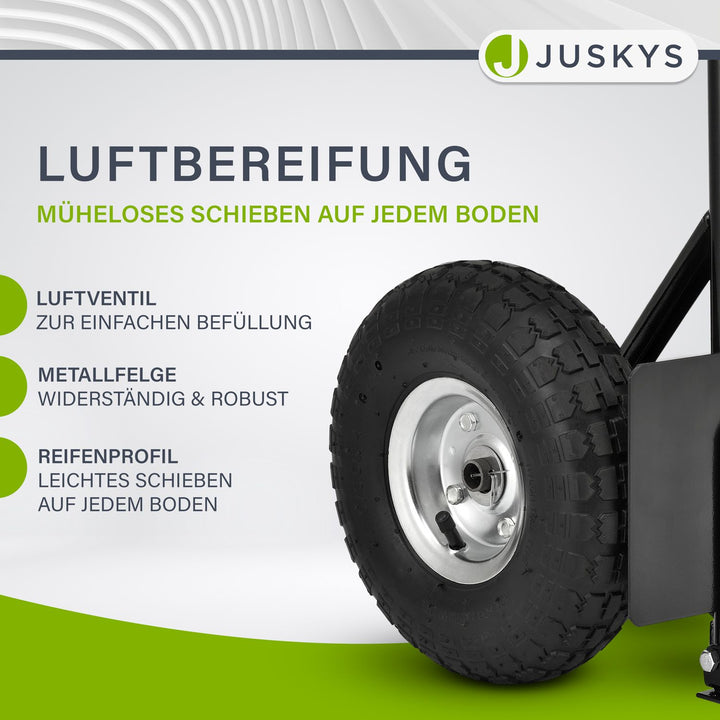 Sackkarre Basic in schwarz mit roten Griffen klappbar