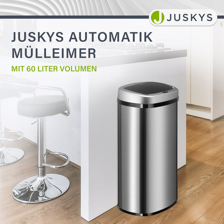 Rechteckiger Mülleimer mit Sensor