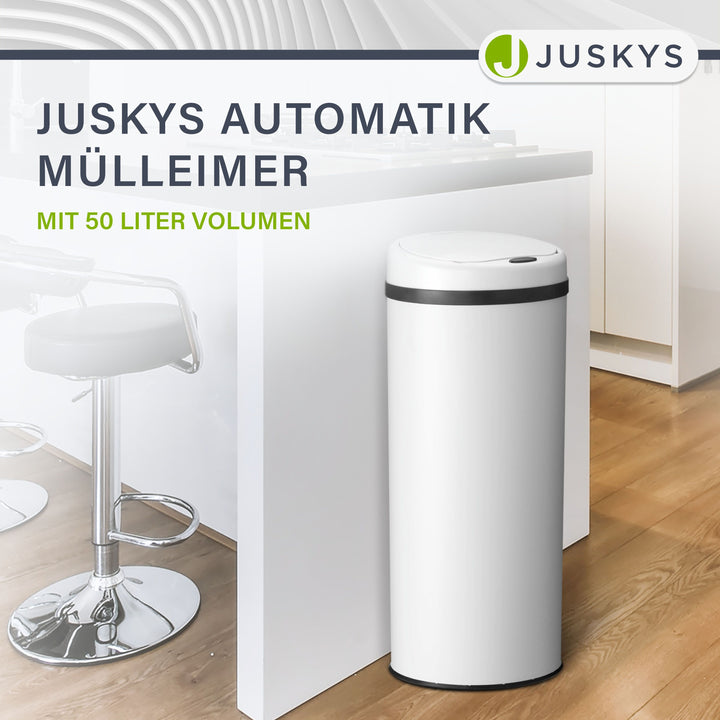 Runder Mülleimer mit Sensor