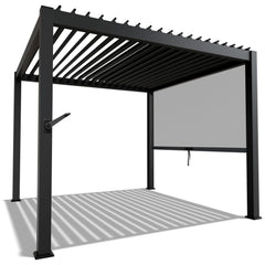 Lamellendach Tahiti 3 x 3 m inkl. 1x Seitenwand 3 m