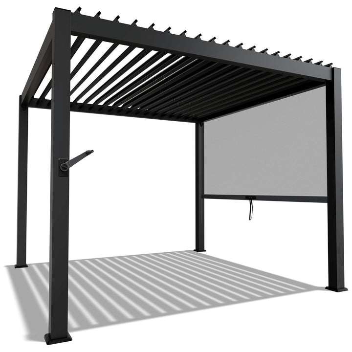 Lamellendach Tahiti 3 x 3 m inkl. 1x Seitenwand 3 m
