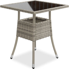 Eckiger Polyrattan Gartentisch Yoro