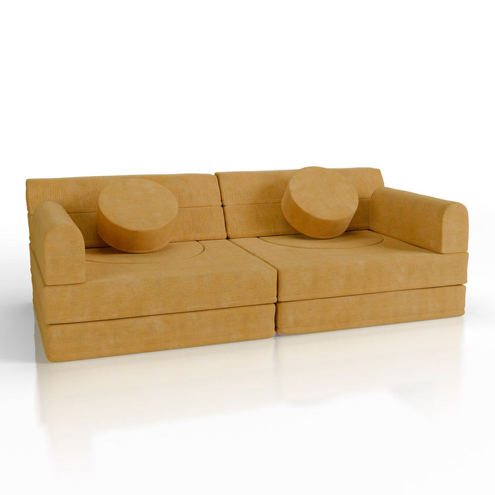 Kindersofa Kayo mit Cord Bezug & Kissen