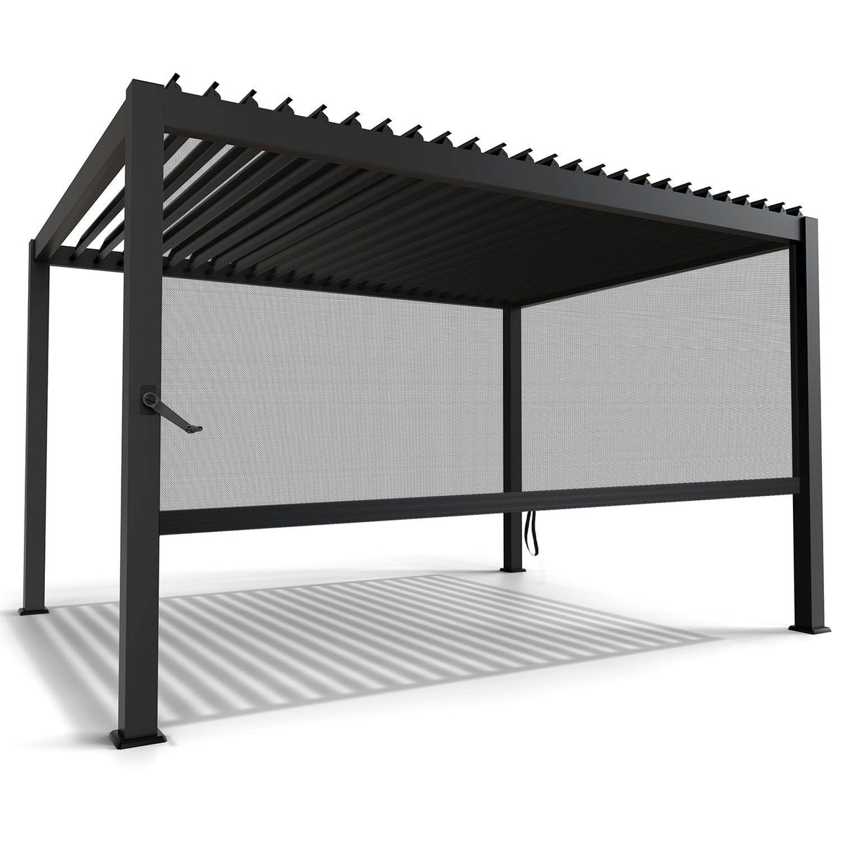 Lamellendach Tahiti 3 x 4 m inkl. 1x Seitenwand 4 m