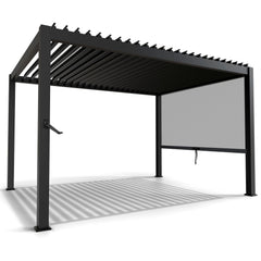 Lamellendach Tahiti 3 x 4 m inkl. 1x Seitenwand 3 m