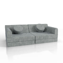 Kindersofa Kayo mit Cord Bezug & Kissen