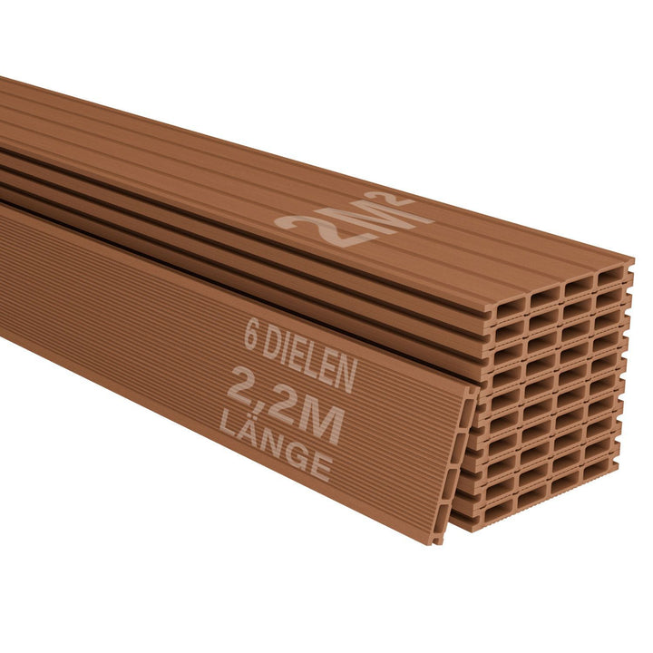 WPC Terrassendielen in Teak