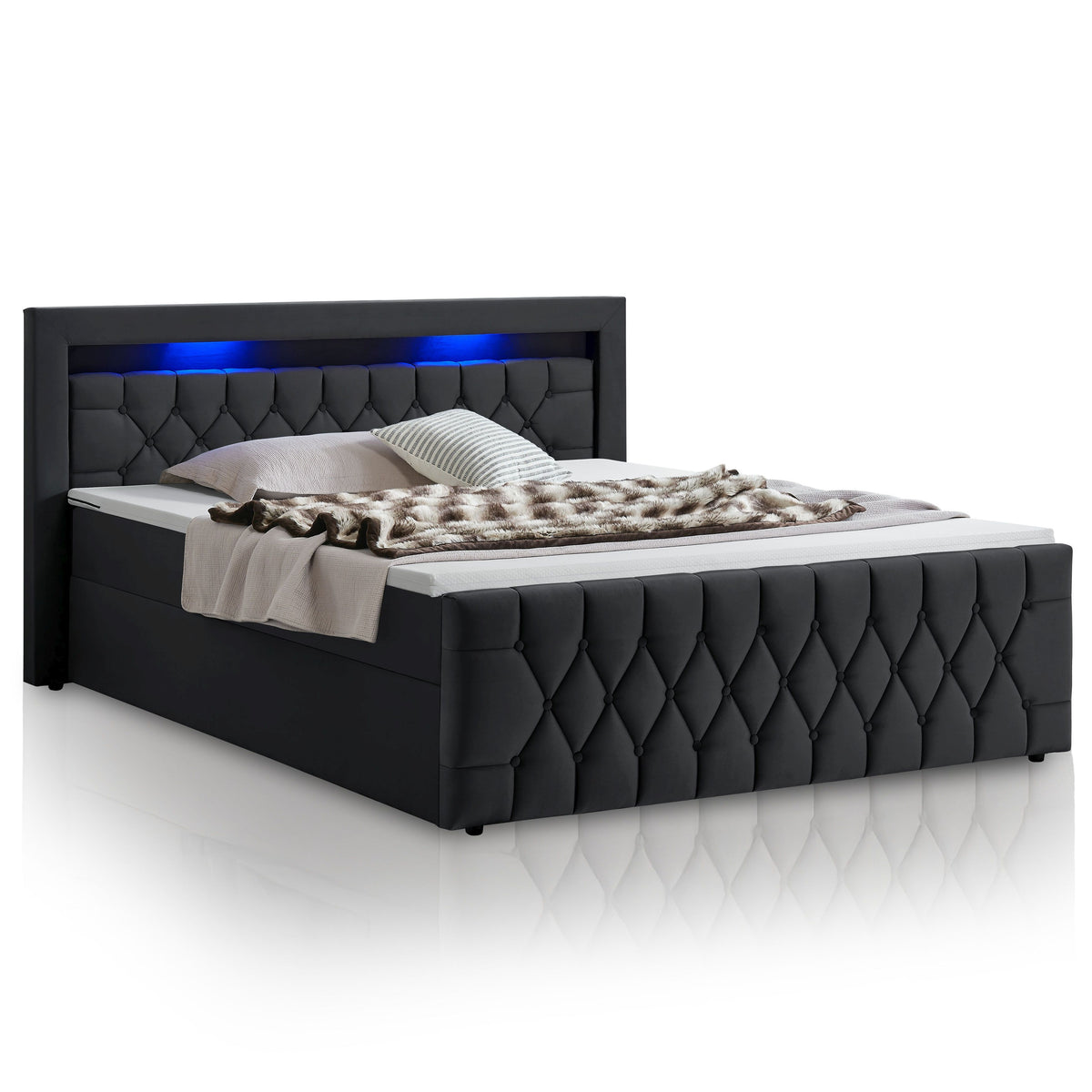 Boxspringbett Leona - Samt