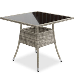 Eckiger Polyrattan Gartentisch Yoro