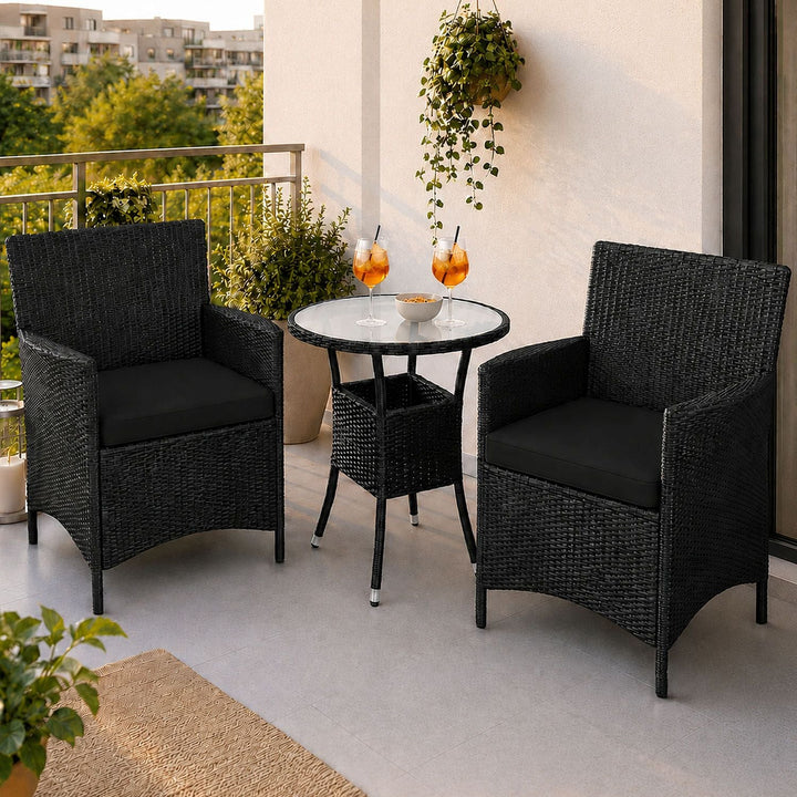 Polyrattan Balkon Set Bayamo