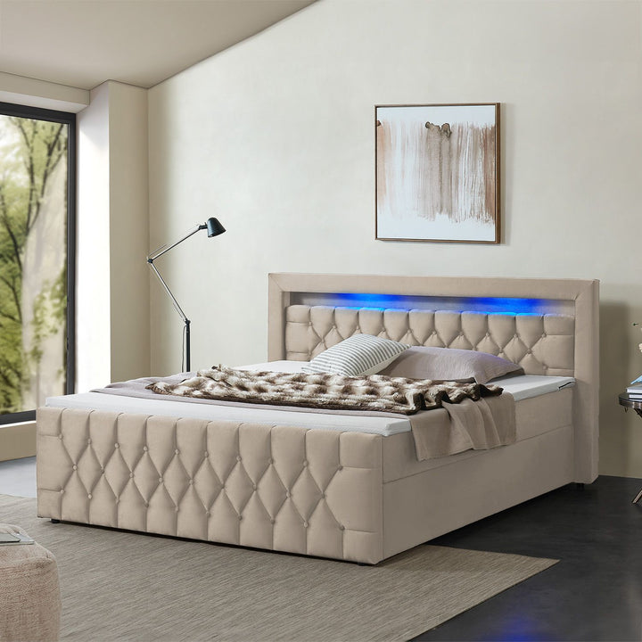 Boxspringbett Leona - Samt