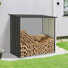 Holzunterstand Metall Enno