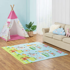 Spielmatte 180 x 200 cm mit diversen Tiermotiven
