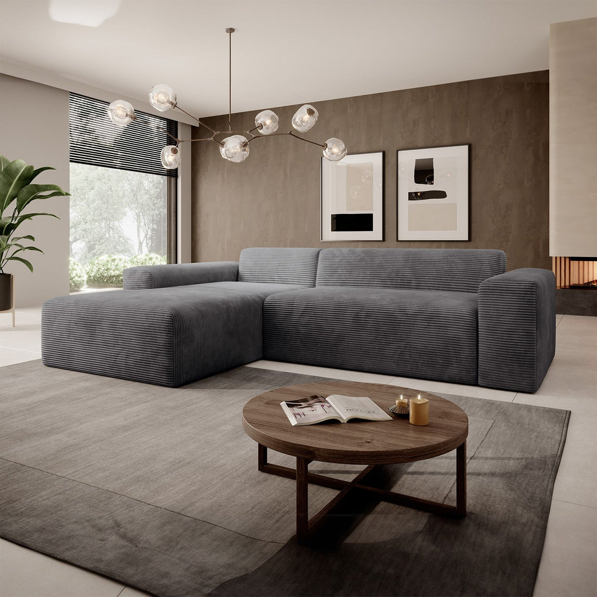 Sofa in L-Form Vals