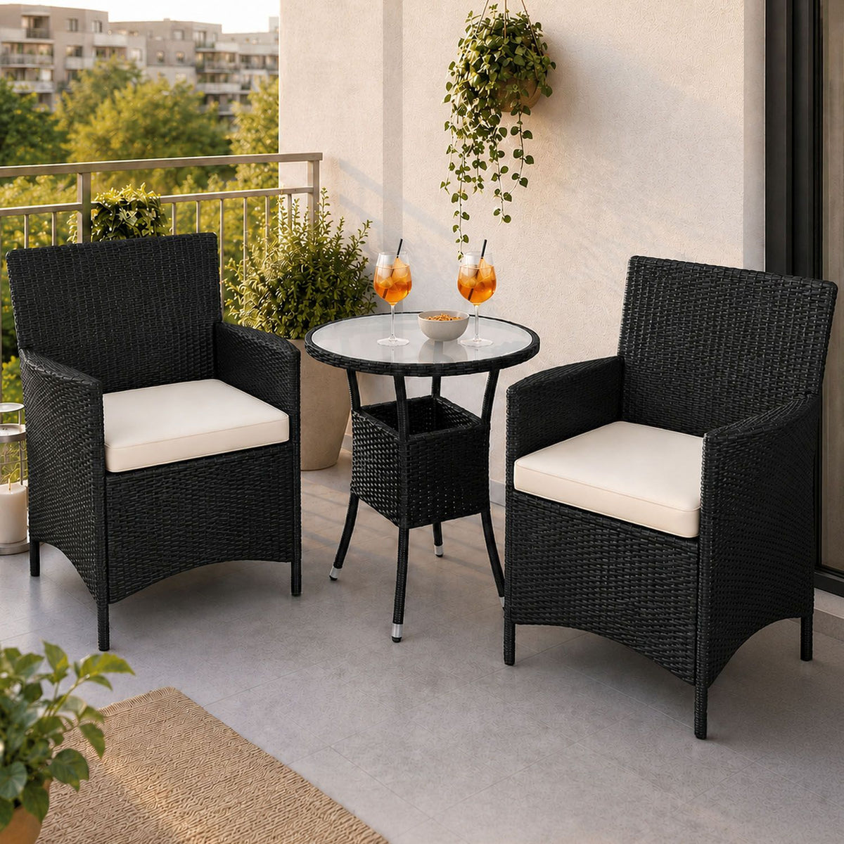Polyrattan Balkon Set Bayamo